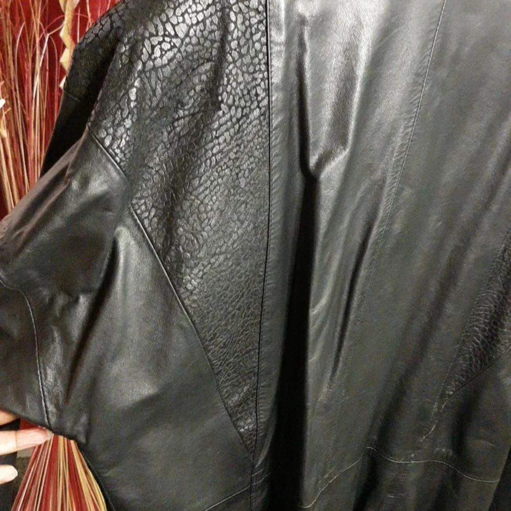 Genuine Black Leather Jacket - Picture 3 of 10